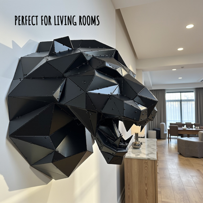 Roaring Lion Head Metal Wall Art – Handmade 3D Wall Art