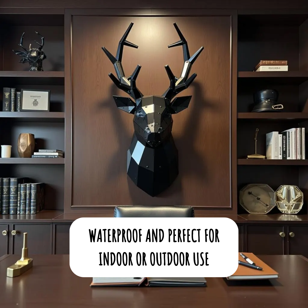 Deer Head Metal Wall Art – Handmade 3D Wall Art