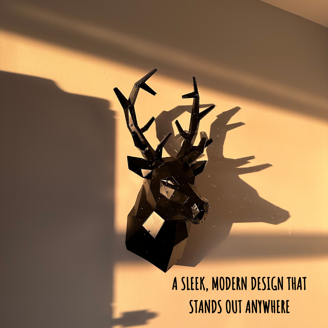 Deer Head Metal Wall Art – Handmade 3D Wall Art