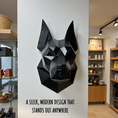 Doberman Head Metal Wall Art – Handmade 3D Wall Art and Sculpture for Modern Home Decor