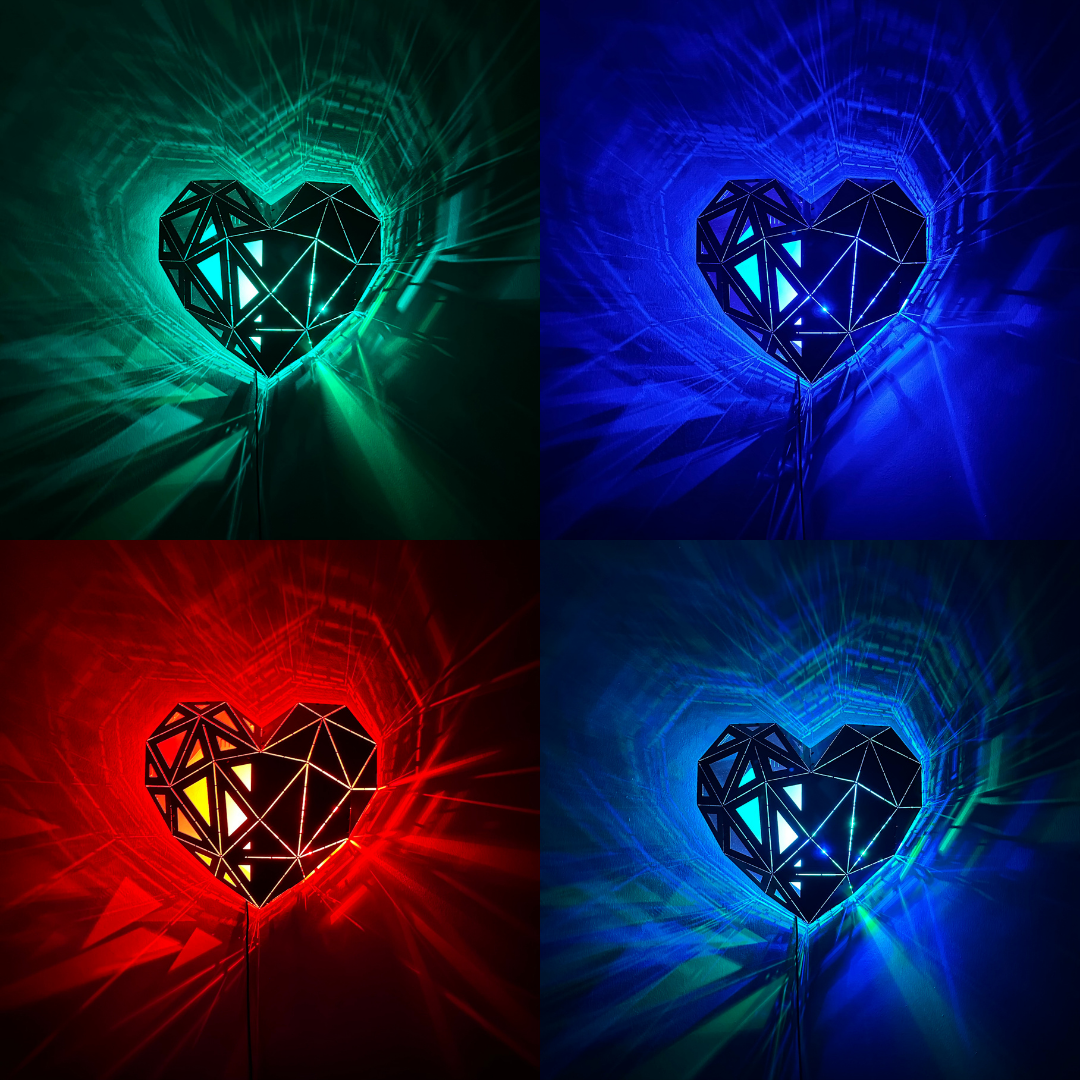 3D Metal Heart Wall Art - Celebrate Love