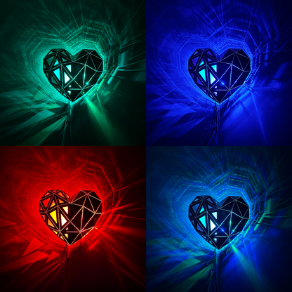 3D Metal Heart Wall Art - Celebrate Love