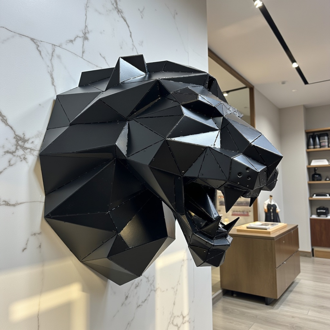 3D Metal Sitting Doberman Sculpture – Metalico Art 3D Metal Sitting Doberman Sculpture – Metalico Art
